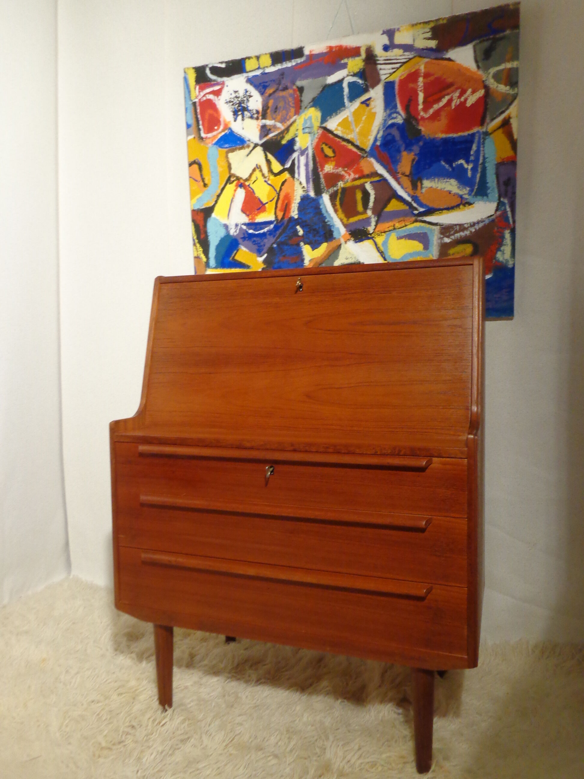Scandinavian secretary produced by Olholm Møbelfabrik 1960