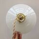 Vintage white opaline pendant light