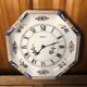 Old pendulum plate junghans white painted ceramic vintage #a537