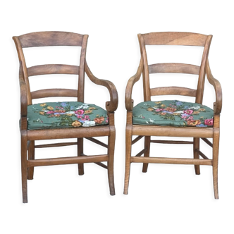 Pair of mulched armchairs