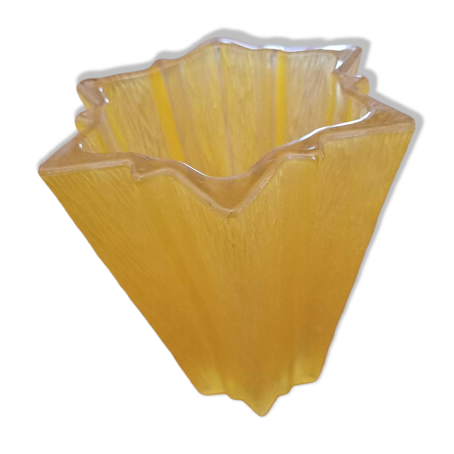 Yellow star vase Walther Glas