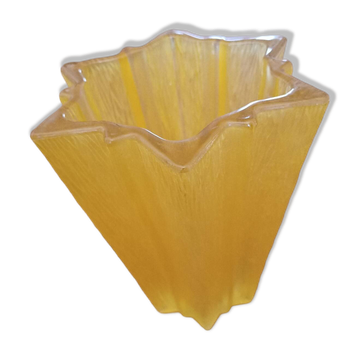 Yellow star vase Walther Glas