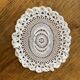 1 napperon au crochet, ovale, vintage ancien