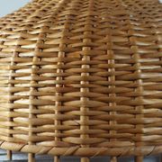 Vintage rattan lampshade from the 70s, mid-century style.