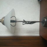 Aged brass desk lamp.