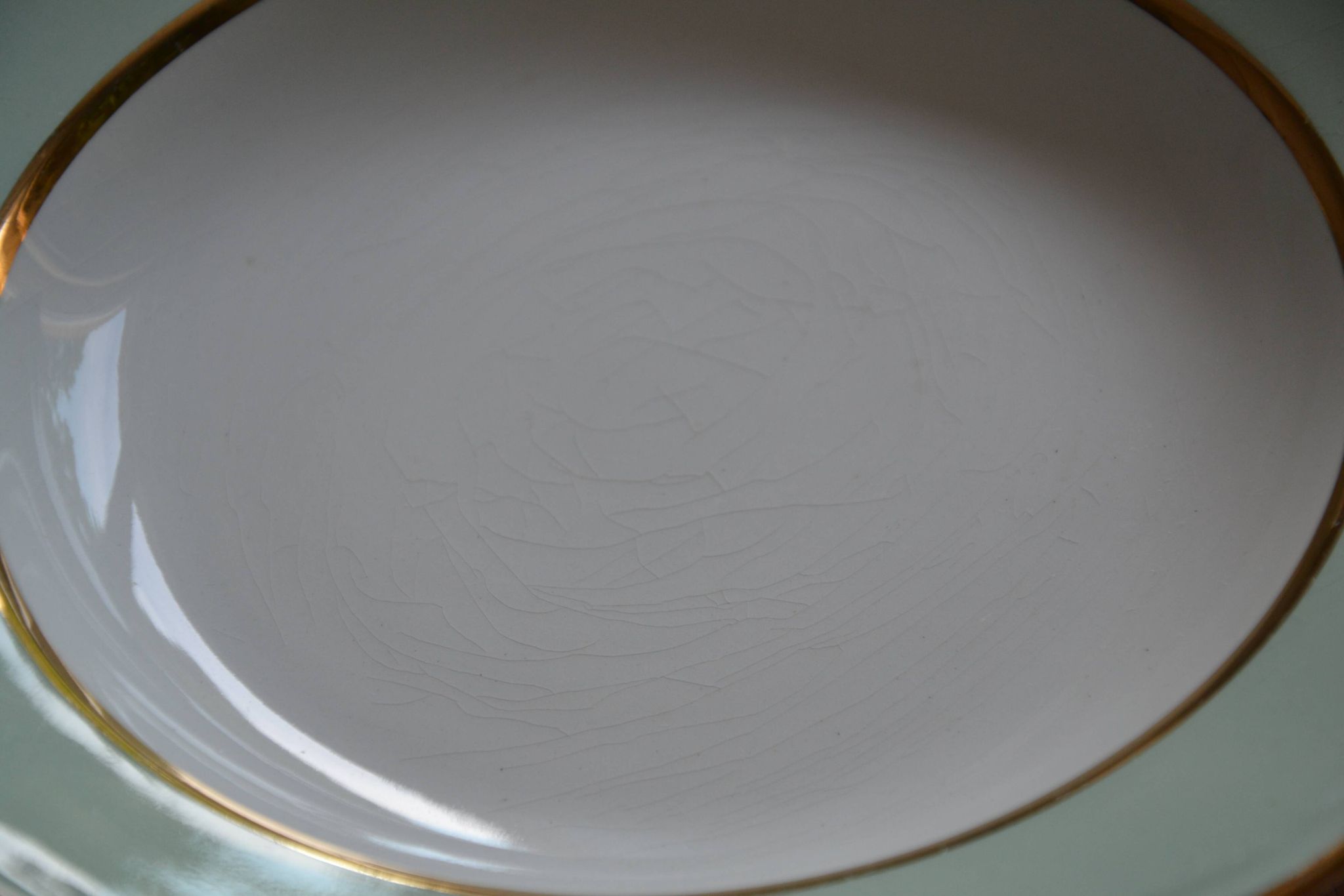 12 assiettes creuses vertes "l'amandinoise"