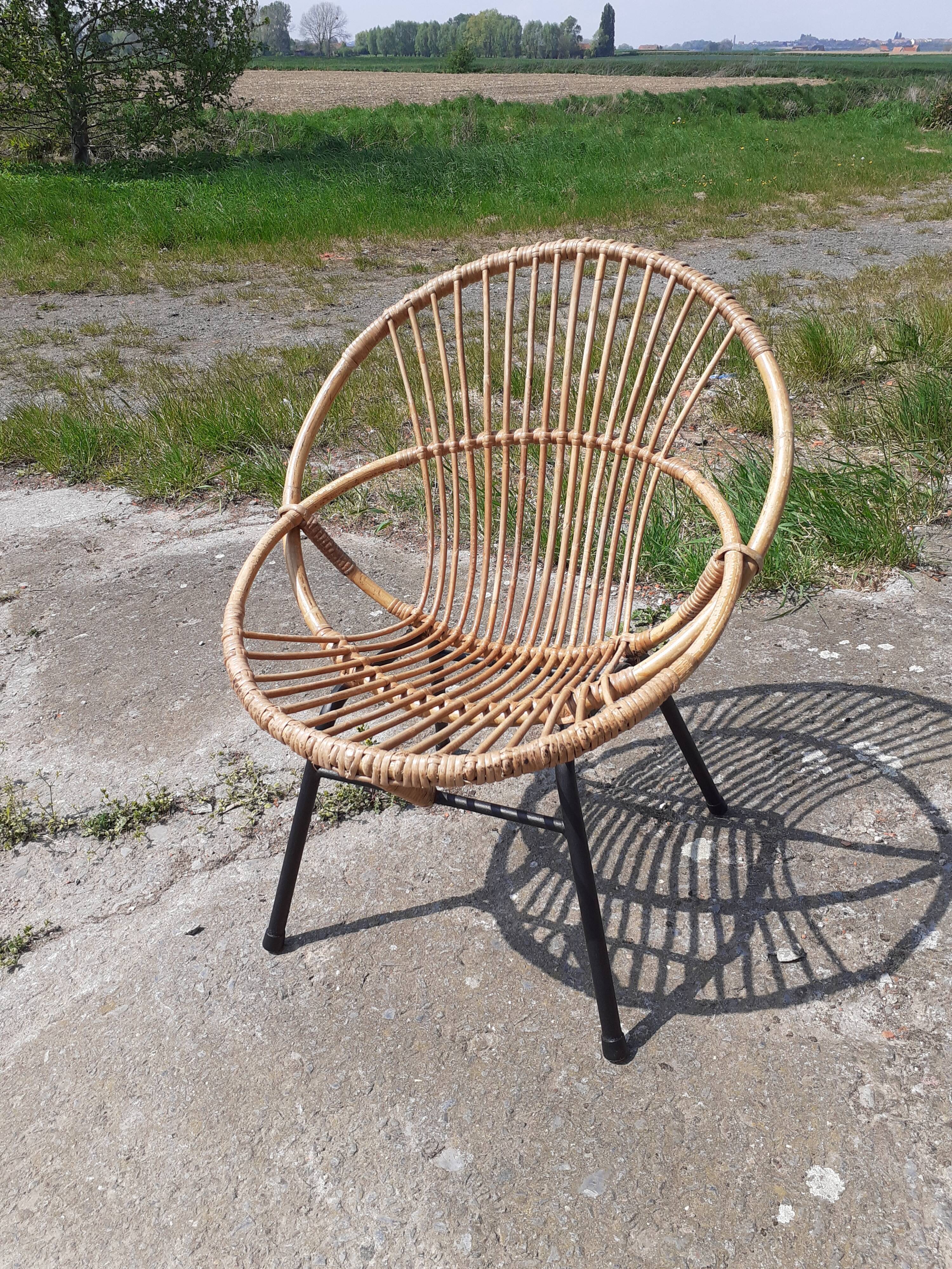 Rattan armchair