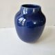 Blue ceramic stoneware vase signed Poterie du Soleil Salernes height 20cm