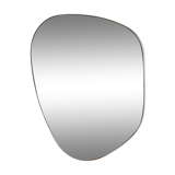 Organic irregular trapezoid mirror minimalist black brass 90x140cm