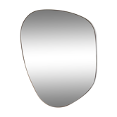 Organic irregular trapezoid mirror minimalist black brass 90x140cm