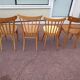 Set of 8 mismatched wooden bistro chairs - vintage