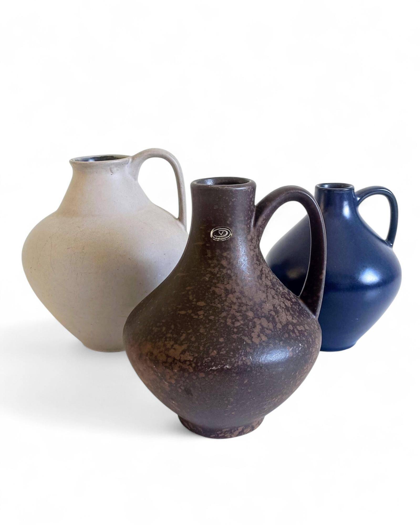 Set of Three Mid-Century Minimalist Vases by Fritz Van Daalen, Germany