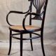 Fauteuil bistrot Fischel Jugendstil en bois courbé période thonet