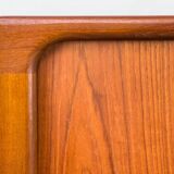 Buffet Hi-Fi danois en teck avec portes à tambour de Dyrlund, années 1970