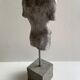 Buste en ciment gris