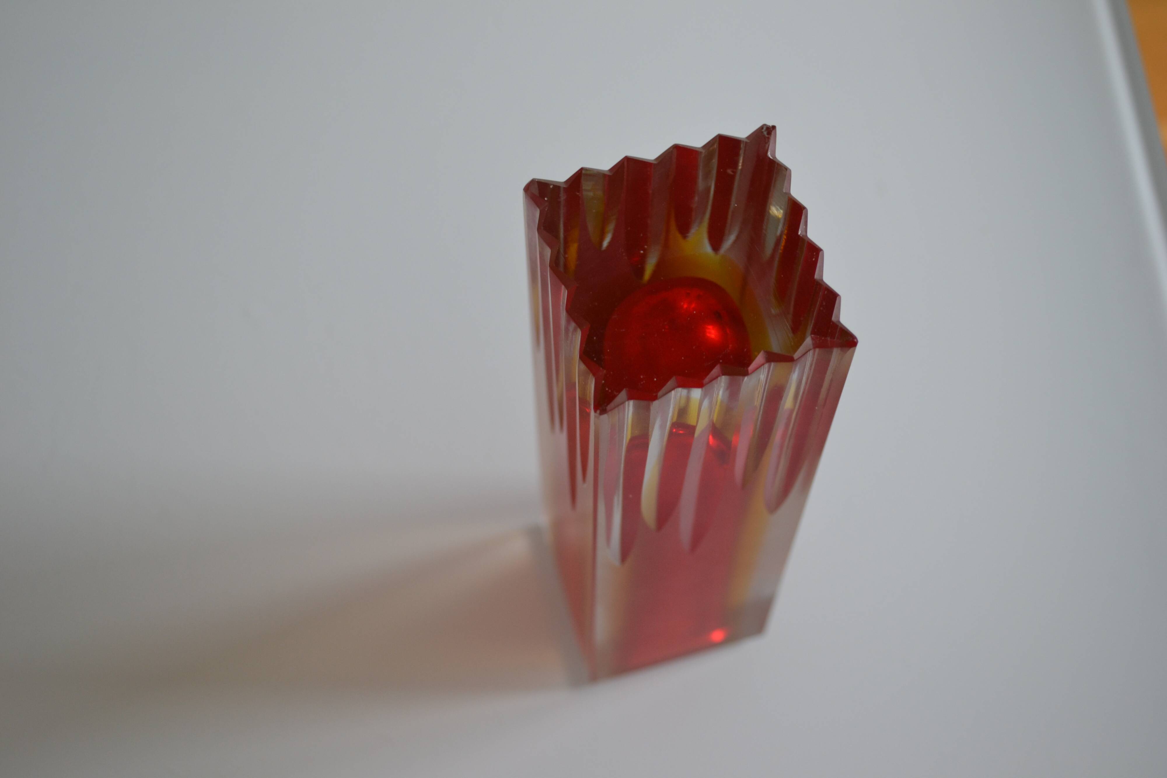 MURANO SOMMERSO VINTAGE MODERNIST VASE ERA FLAVIO POLISHED
