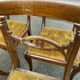 4 Regency chairs in solid wood and mustard yellow velvet fabric from the 19th century.