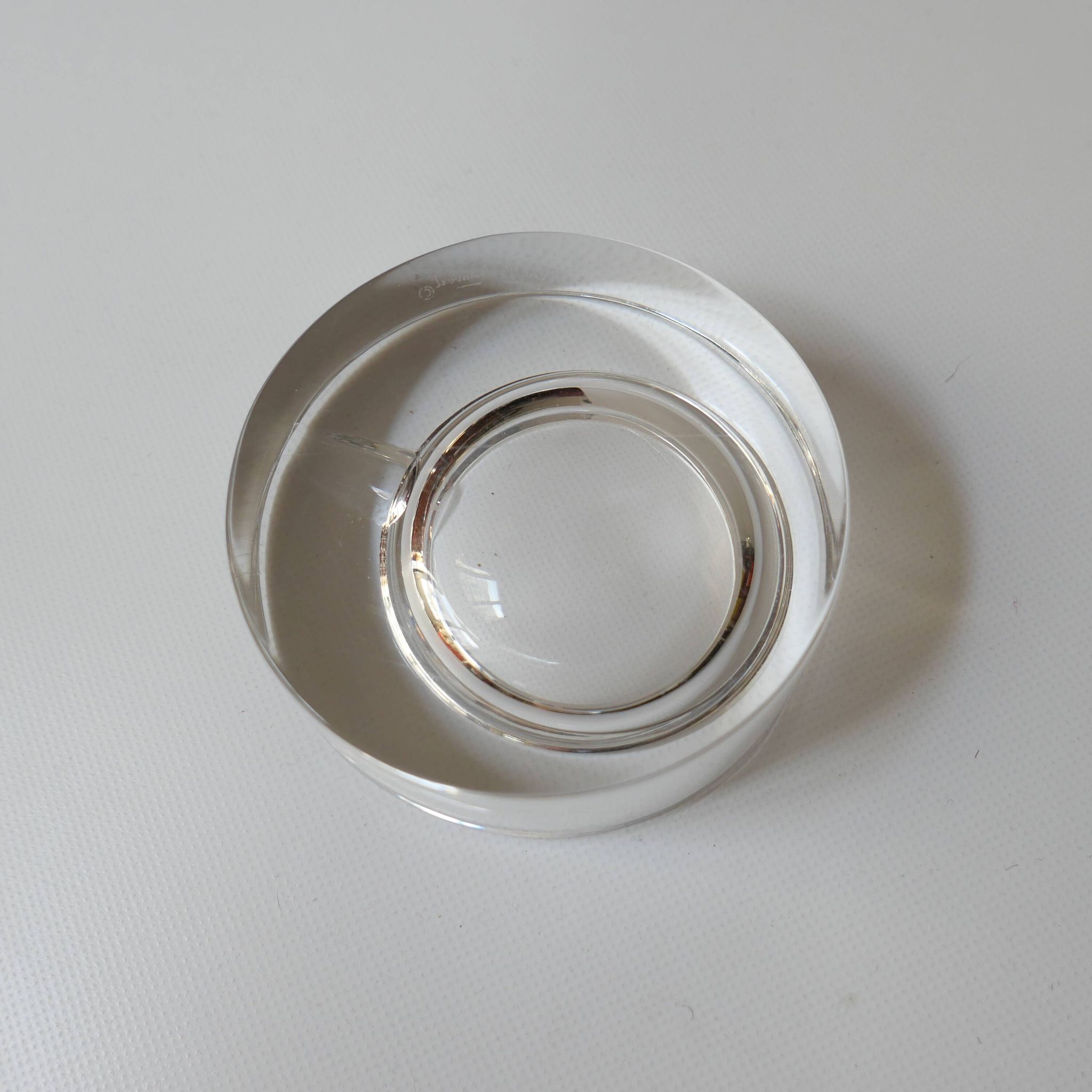 Val Saint Lambert cendrier en cristal vintage 1970