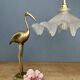 Vintage frosted glass lampshade pendant light