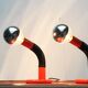 Vintage Italian table lamps Space Age by Bellini for Targetti, 1970s.