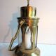 Art Deco religious object, Old procession lantern, glass and gilded brass