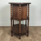 Pedestal table, oak side table