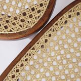 4 chaises de café viennoises en bois et cannage, restaurées, début du XXe siècle