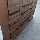 Meuble d'apothicaire de métier en sapin 53 tiroirs