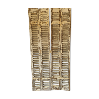 Paire de volets persiennes anciens en bois