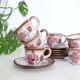 Set de 6 tasses et sous tasses Niderviller, vintage