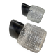 Pair of vintage moulded glass wall lights from the 70s.
