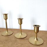 Set of 7 brass candlesticks
