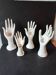 Set of 4 white ceramic hands – vintage ring holders and bud vases