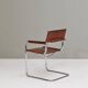 S34 dining armchair in cognac saddle leather by Mart Stam for Fasem, 1970s