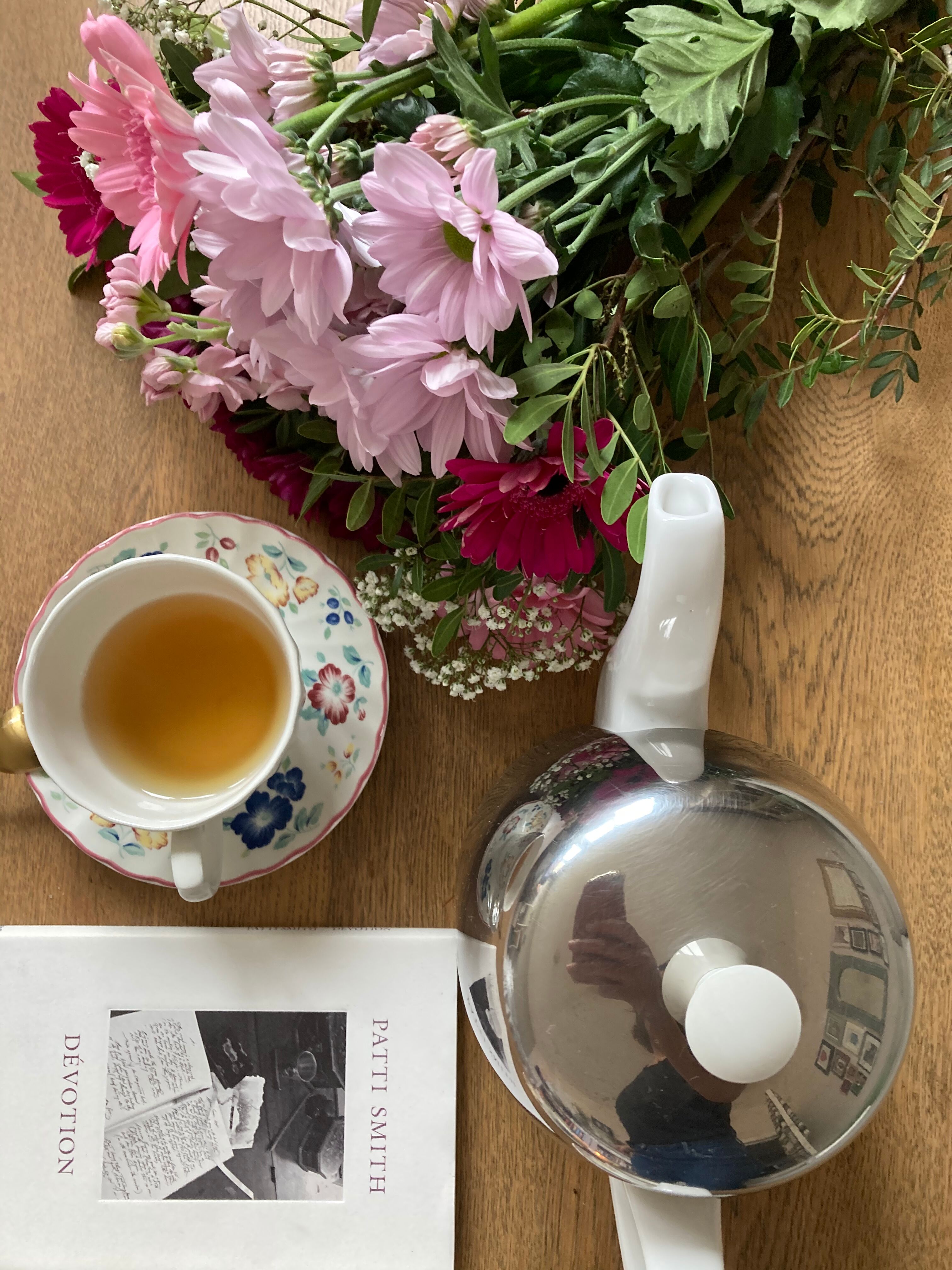 English flower porcelain tea service 6 people