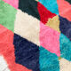 Moroccan Berber rug Boujaad ecru multicolored diamonds 232x147cm