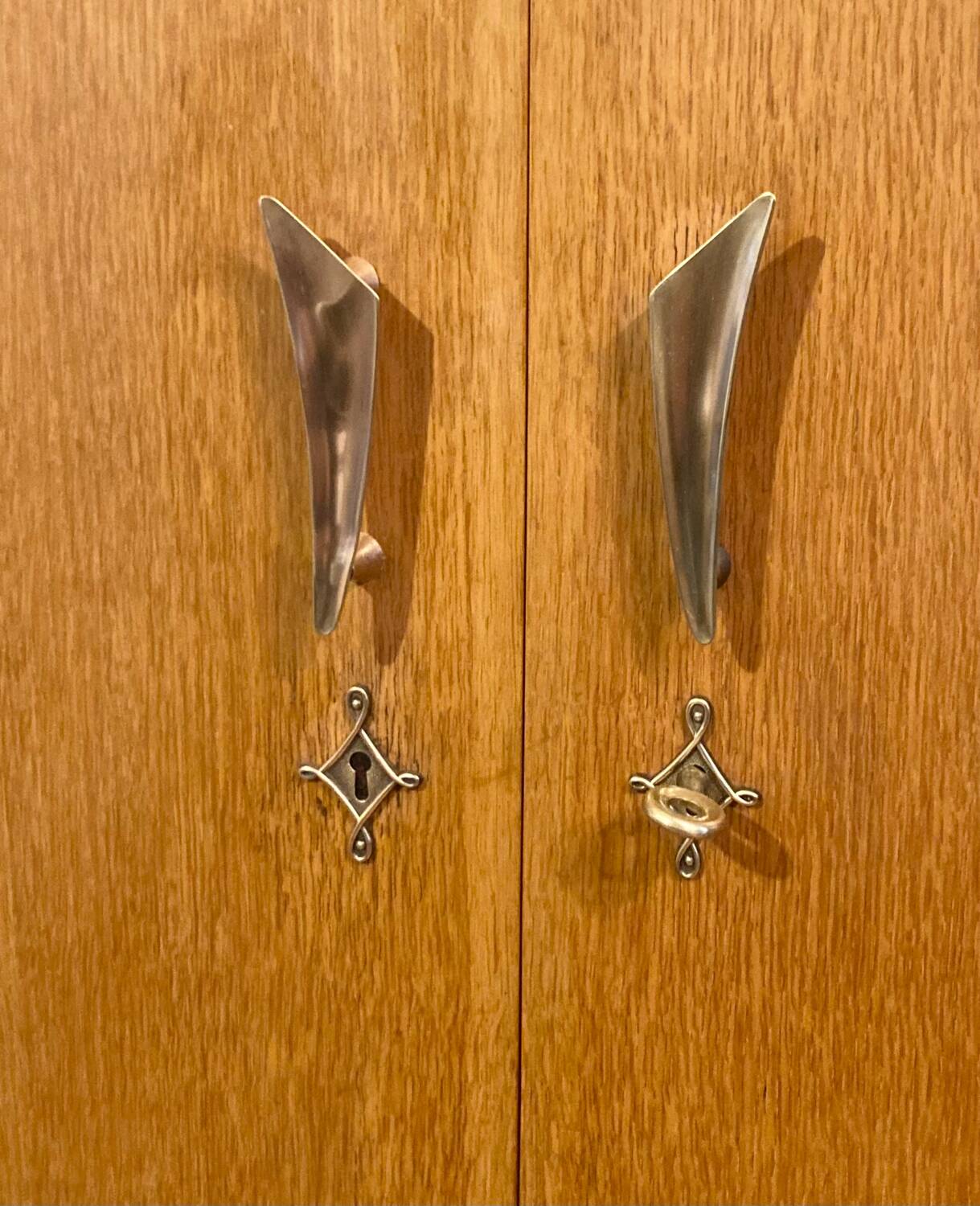 Vintage wardrobe with compass feet
