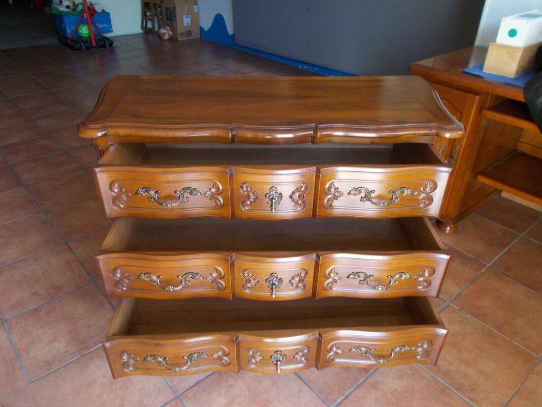 Commode 3 tiroirs merisier