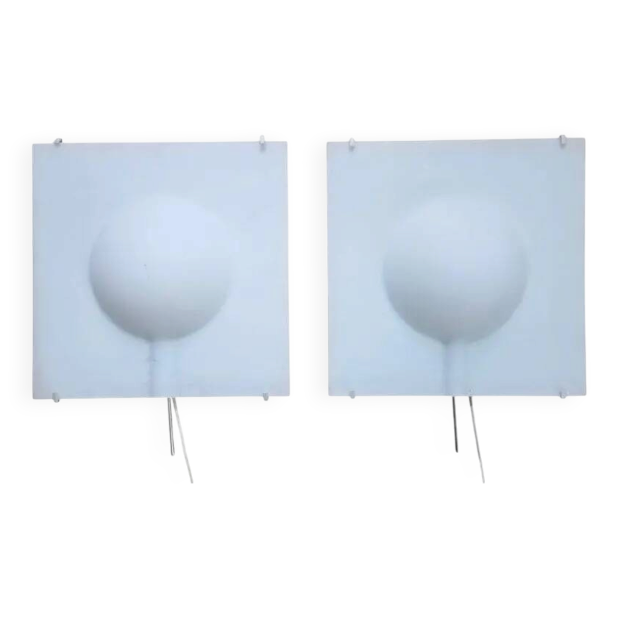 Pair of Large Midcentury Wall Lamps Ikea Design Cecilia Johansson, Sweden, 1980s