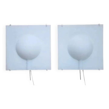 Paire de grandes appliques murales de style midcentury design Ikea Cecilia Johansson, Suède, années 1980.