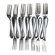 12 cheese or dessert forks - silver plated - Ravinet d'Enfert