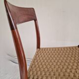 Pair of Danish chairs in teak and rope