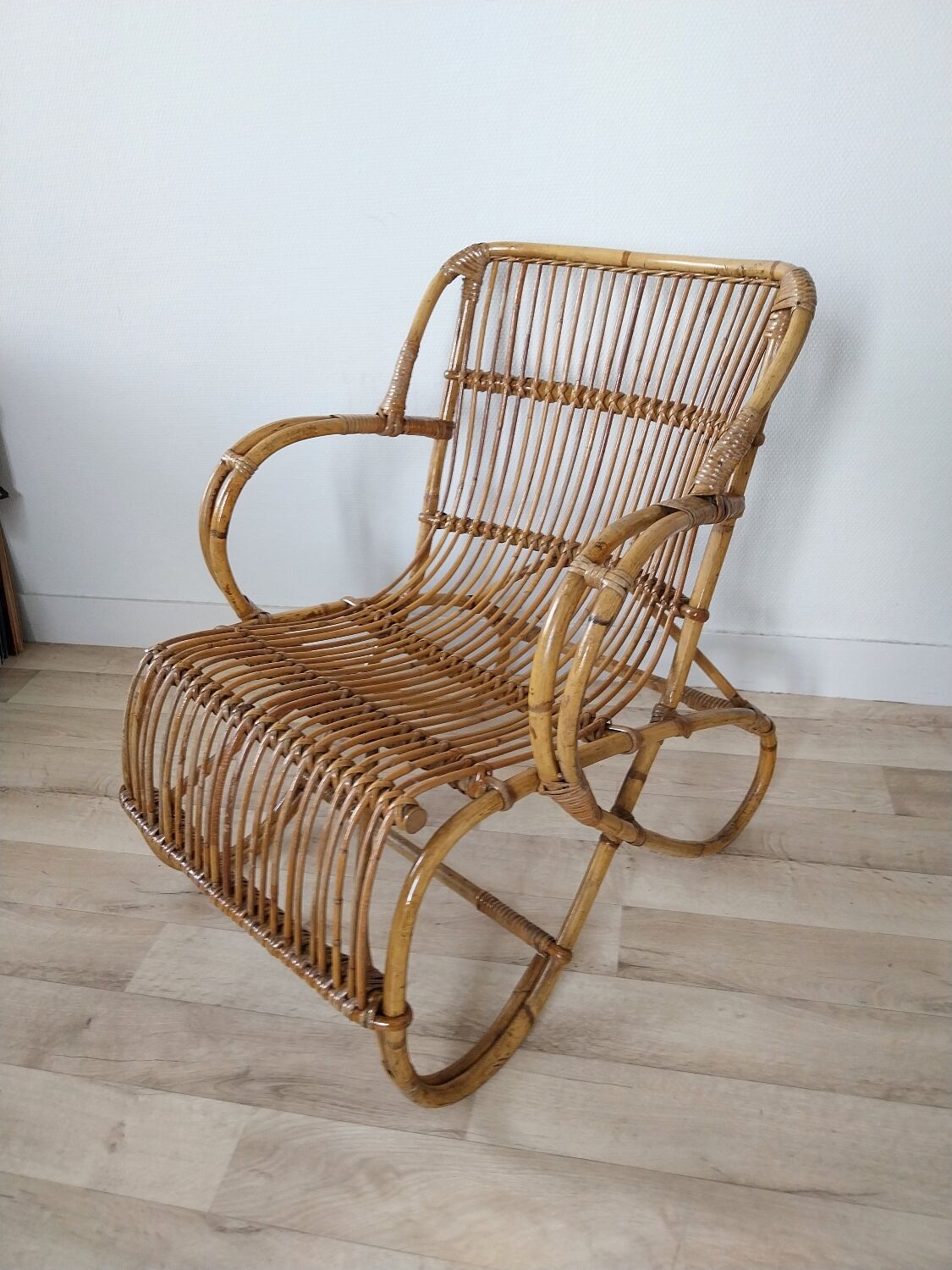 Fauteuil Rotin Année 50