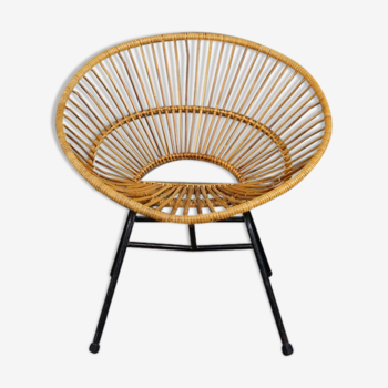 Rattan armchair, Dutch Design, 1960