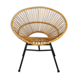 Rattan armchair, Dutch Design, 1960
