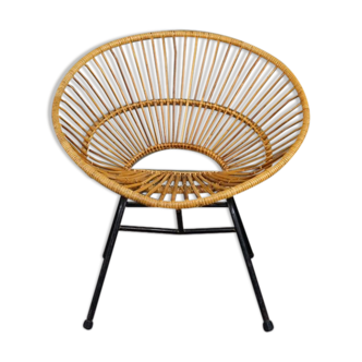 Rattan armchair, Dutch Design, 1960