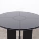 Round table leather black Tito Agnoli for Mateo Grassi