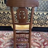 Suite of 8 rustic Provencal mulched chairs