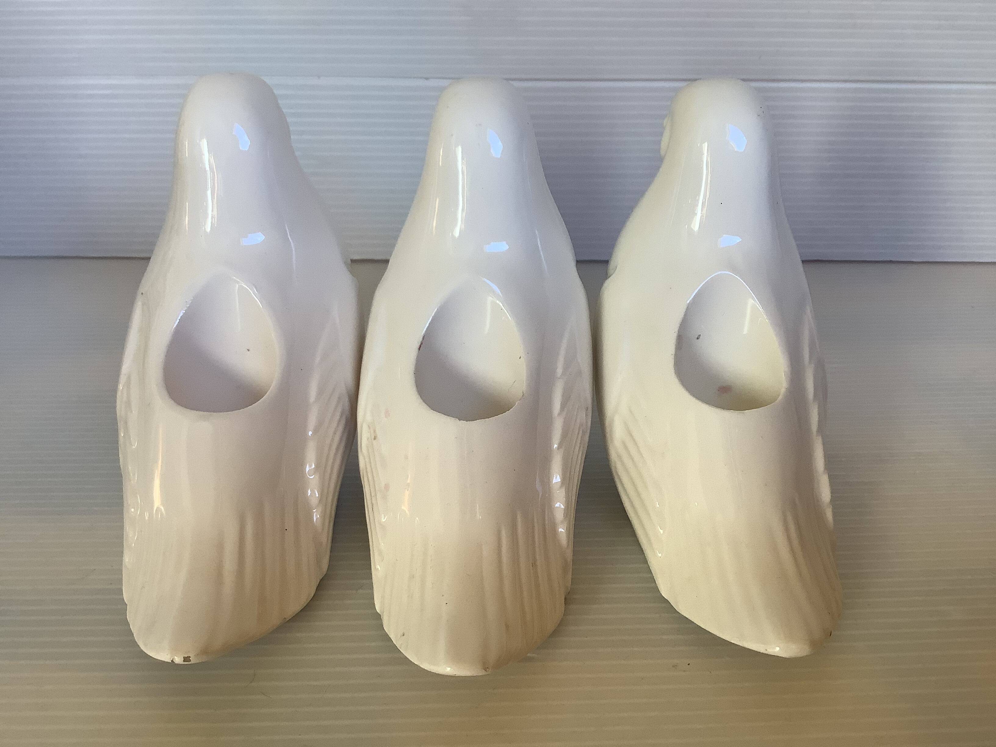 Seven dove bird candle holders