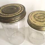 Two Jars Weiss glass and metal lid